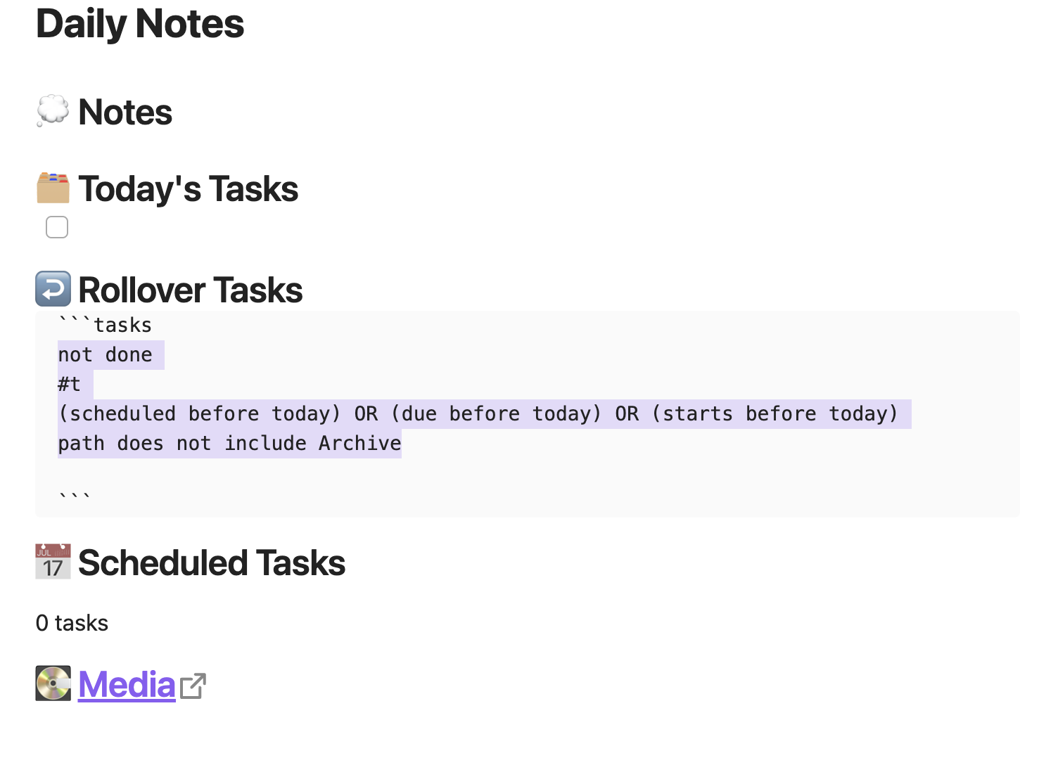 Obsidian Daily Notes Setup